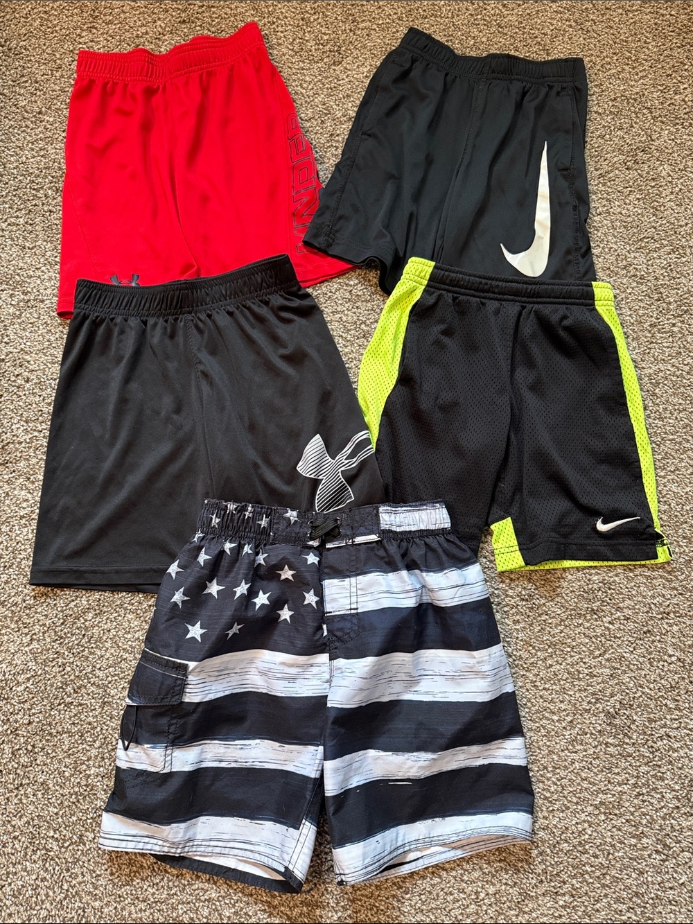 Boys Shorts Bundle, 5 Pairs Size 7